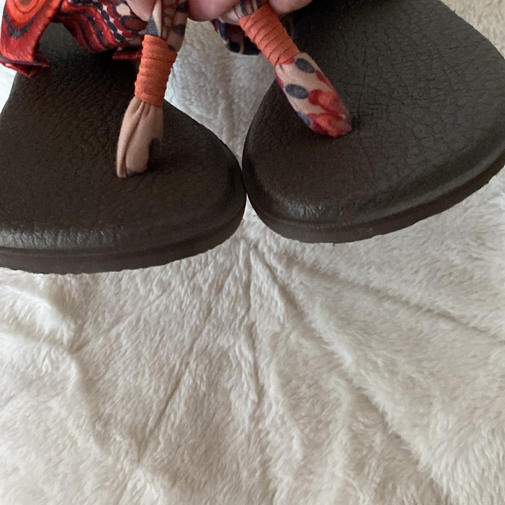 Sanuk slingback fabric yoga mat sandals size 9 - Picture 6 of 8